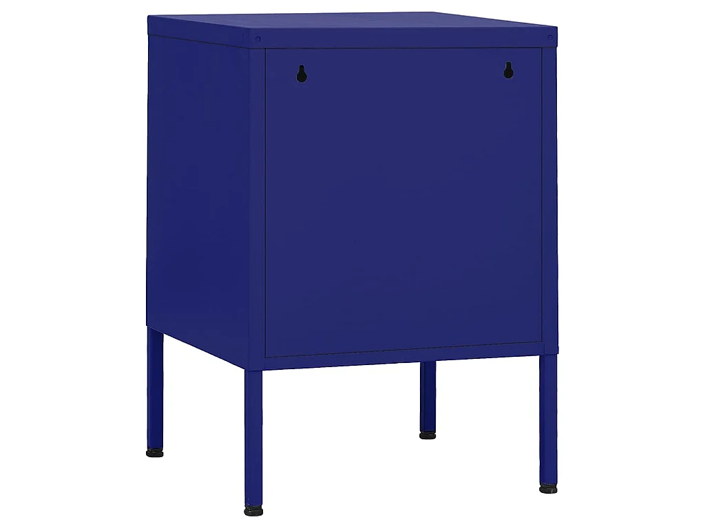 Table de chevet Bleu marine 35x35x51 cm Acier