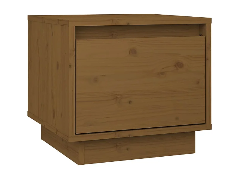 Mesa de cabeceira 35x34x32 cm pinho maciço castanho mel