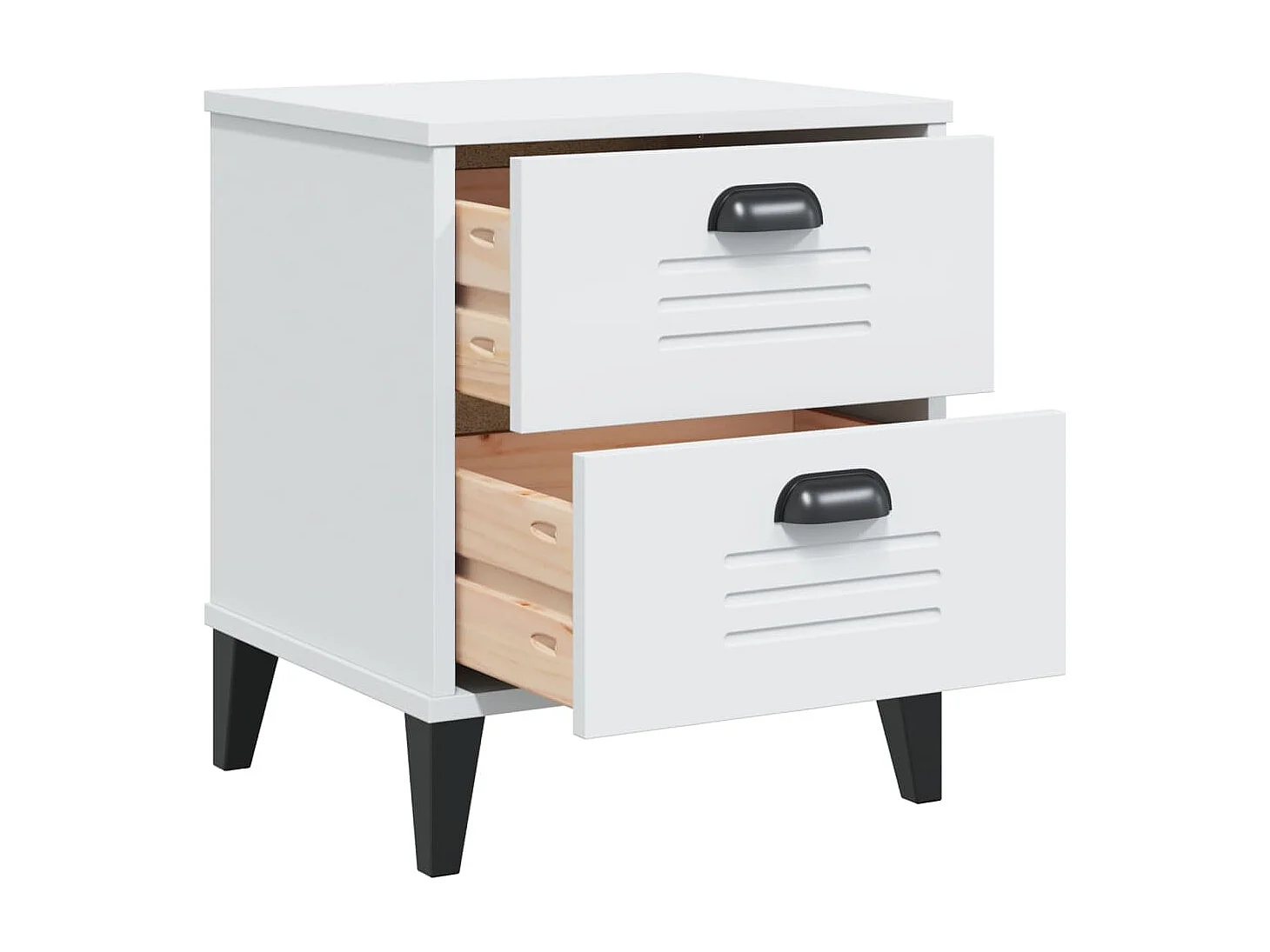 Table de chevet VIKEN blanc bois d'ingénierie