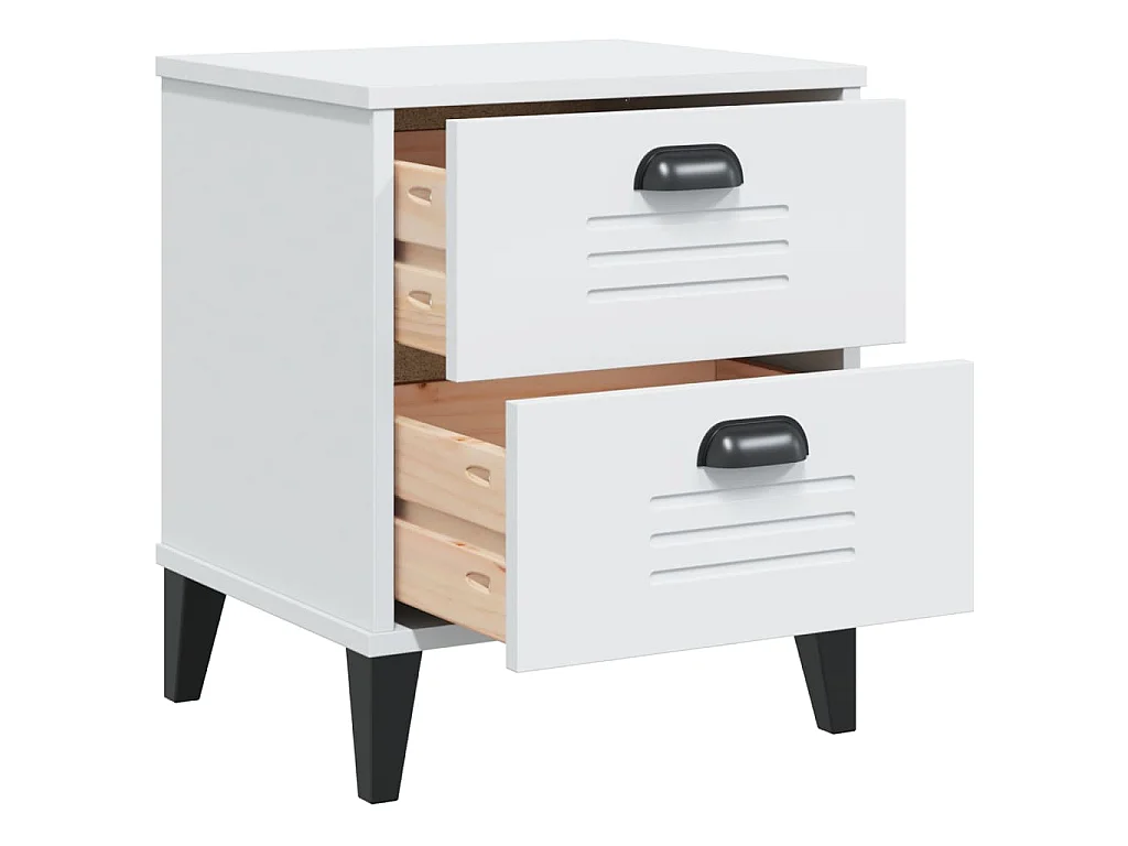 Table de chevet VIKEN blanc bois d'ingénierie