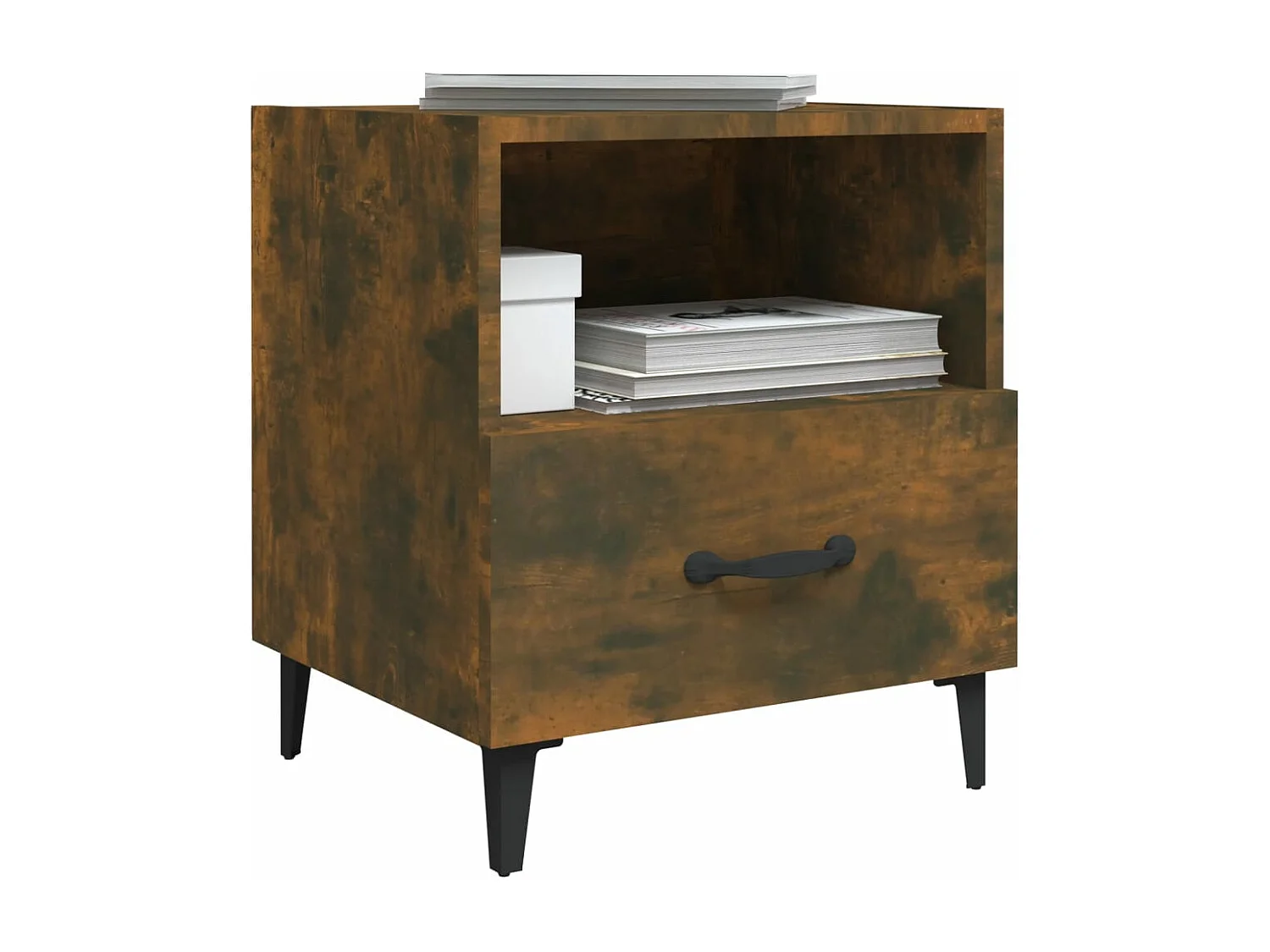 Tables de chevet 2 pcs Chêne fumé Bois d'ingénierie