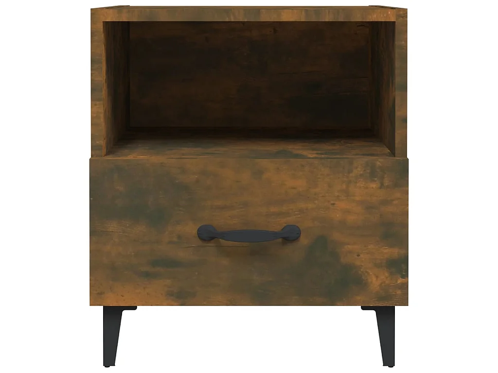 Tables de chevet 2 pcs Chêne fumé Bois d'ingénierie