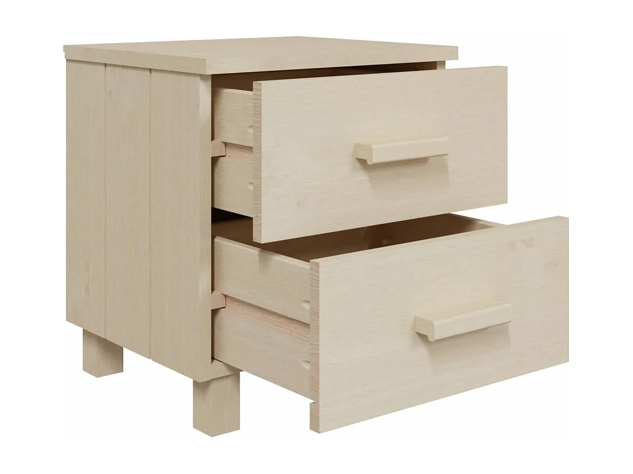 Tables de chevet HAMAR 2pcs Marron miel 40x35x44,5cm Bois