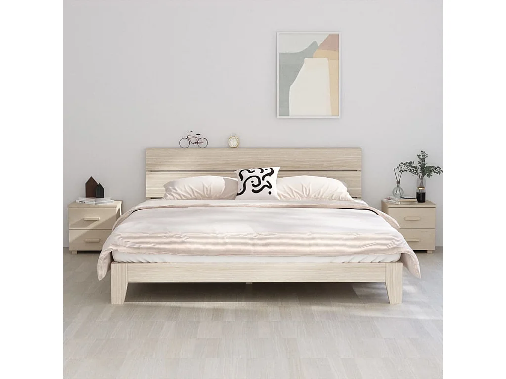 Nachtkastjes HAMAR 2 st 40x35x44,5 cm grenenhout honingbruin