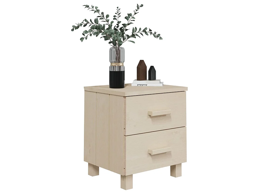 Nachtkastjes HAMAR 2 st 40x35x44,5 cm grenenhout honingbruin