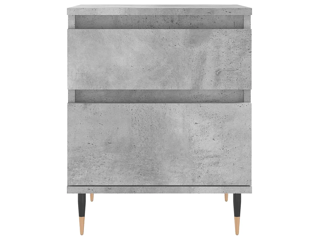 Tables de chevet 2 pcs gris béton 40x35x50 cm bois d’ingénierie