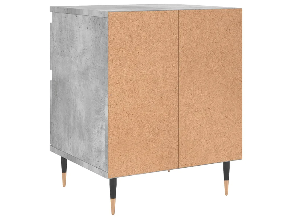 Tables de chevet 2 pcs gris béton 40x35x50 cm bois d’ingénierie
