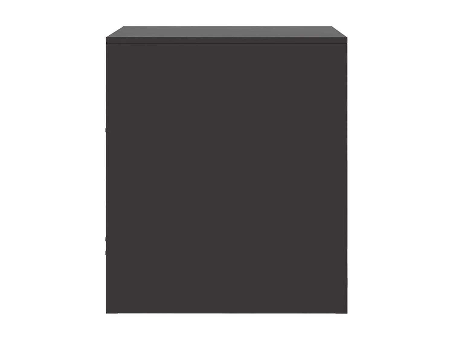 Table de chevet noir 34,5x39x44 cm acier