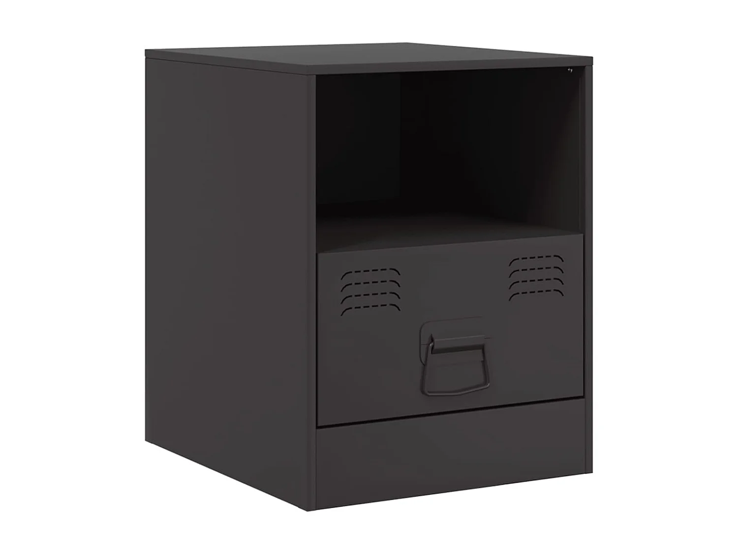 Nachttisch Schwarz 34,5x39x44 cm Stahl