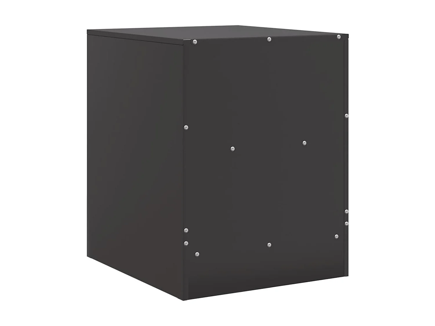 Nachttisch Schwarz 34,5x39x44 cm Stahl
