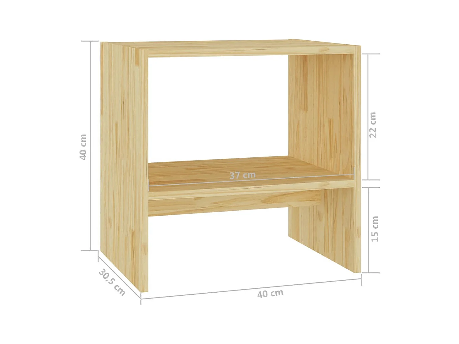 Table de chevet 40x30,5x40 cm bois de pin massif