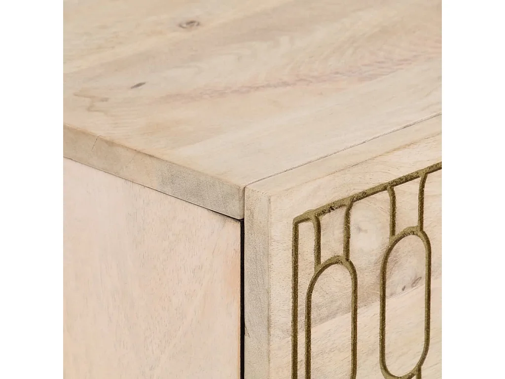 Table de chevet 50x33x60 cm bois de manguier massif