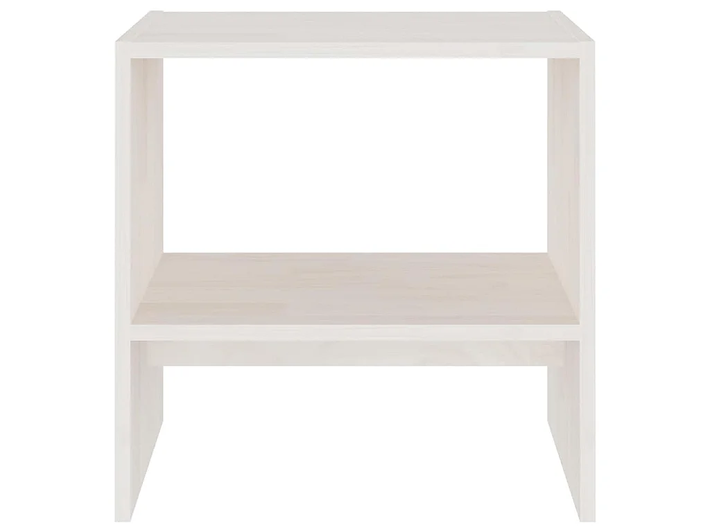 Mesas de cabeceira 2 pcs 40x30,5x40 cm pinho maciço branco