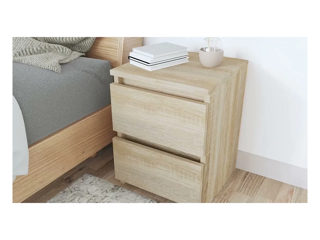 Table de chevet Chêne sonoma 30x30x40 cm Bois d'ingénierie