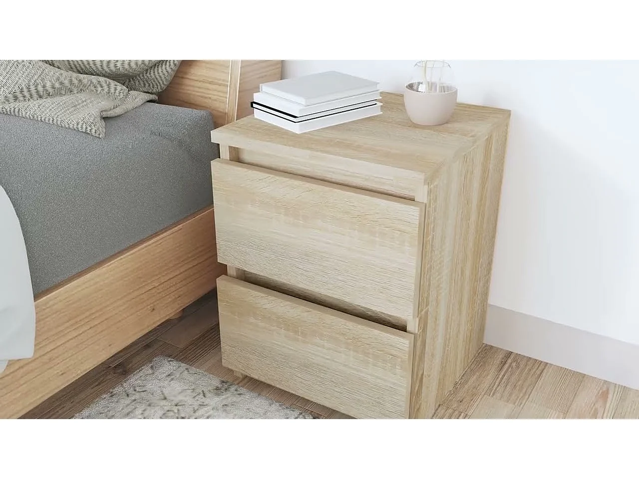 Nachttisch Sonoma-Eiche 30x30x40 cm Holzwerkstoff