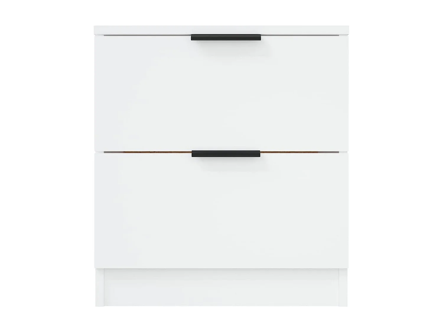 Tables de chevet 2 pcs Blanc Bois d'ingénierie