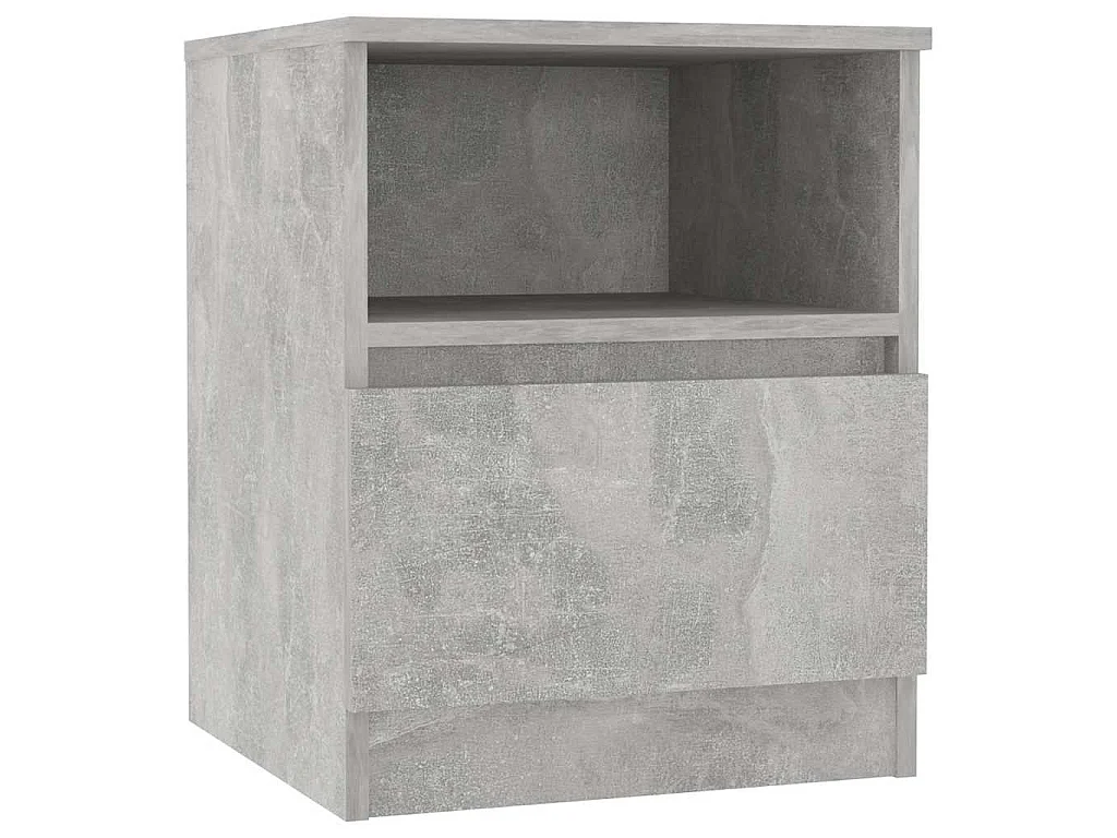 Comodini 2 pz Grigio Cemento 40x40x50 cm in Legno Multistrato