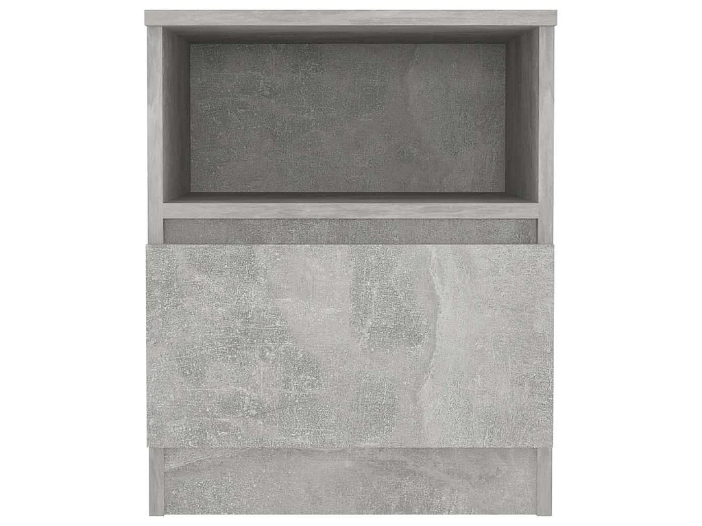 Comodini 2 pz Grigio Cemento 40x40x50 cm in Legno Multistrato