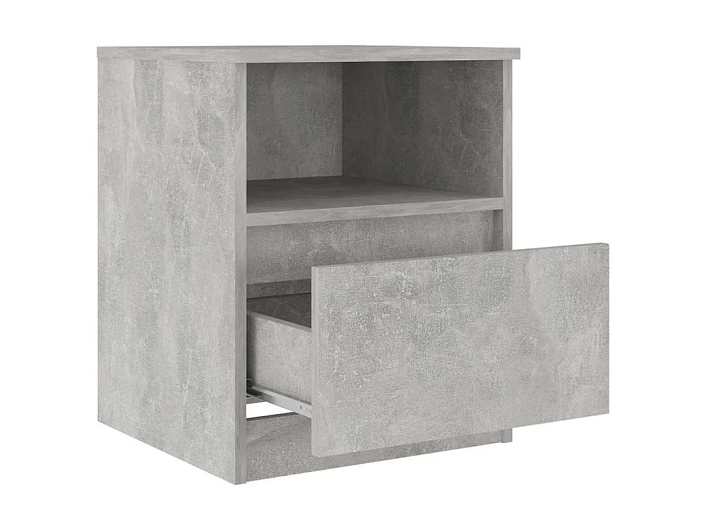 Comodini 2 pz Grigio Cemento 40x40x50 cm in Legno Multistrato