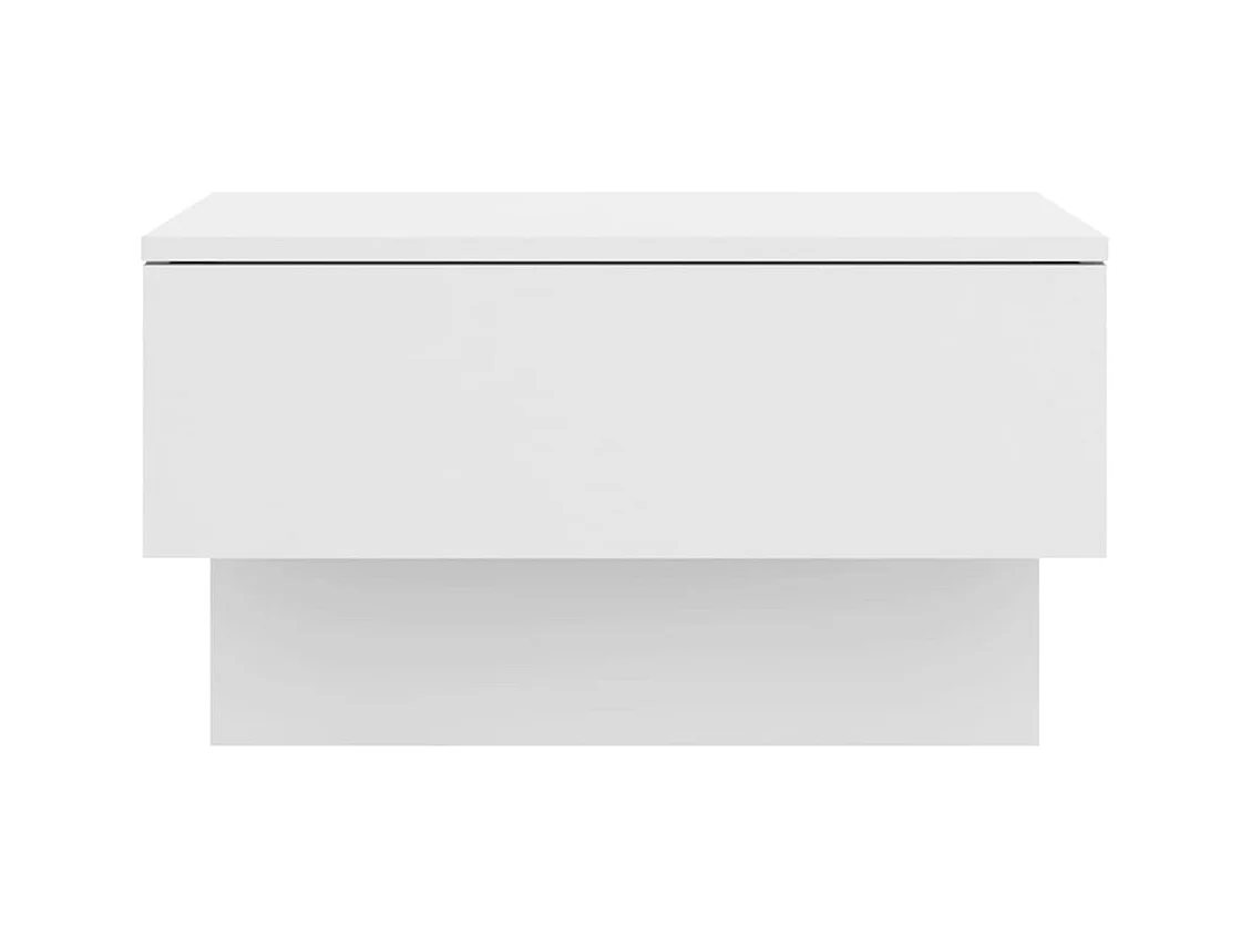 Tables de chevet murales 2 pcs Blanc brillant