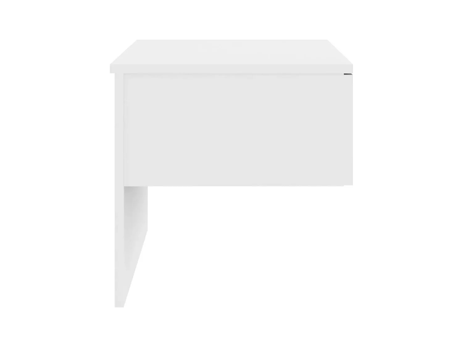 Tables de chevet murales 2 pcs Blanc brillant