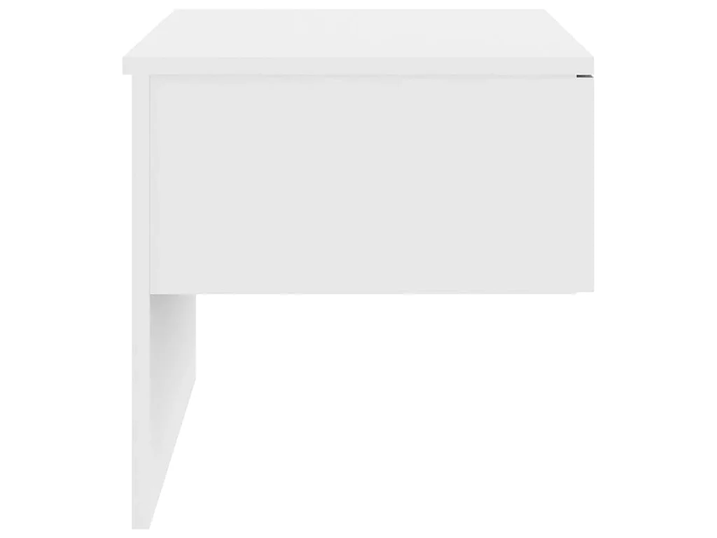 Tables de chevet murales 2 pcs Blanc brillant