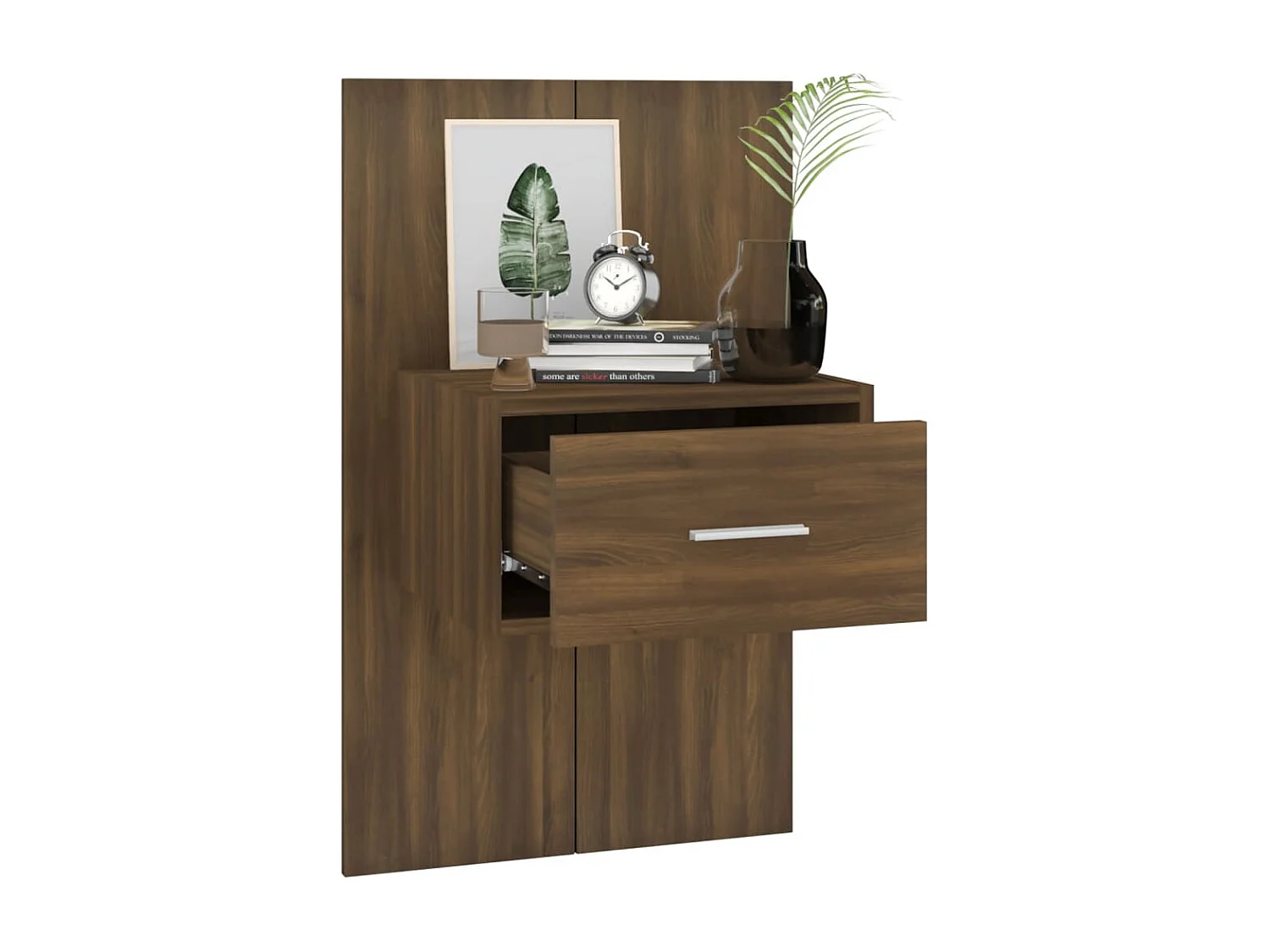 Comodino a Muro Rovere Marrone