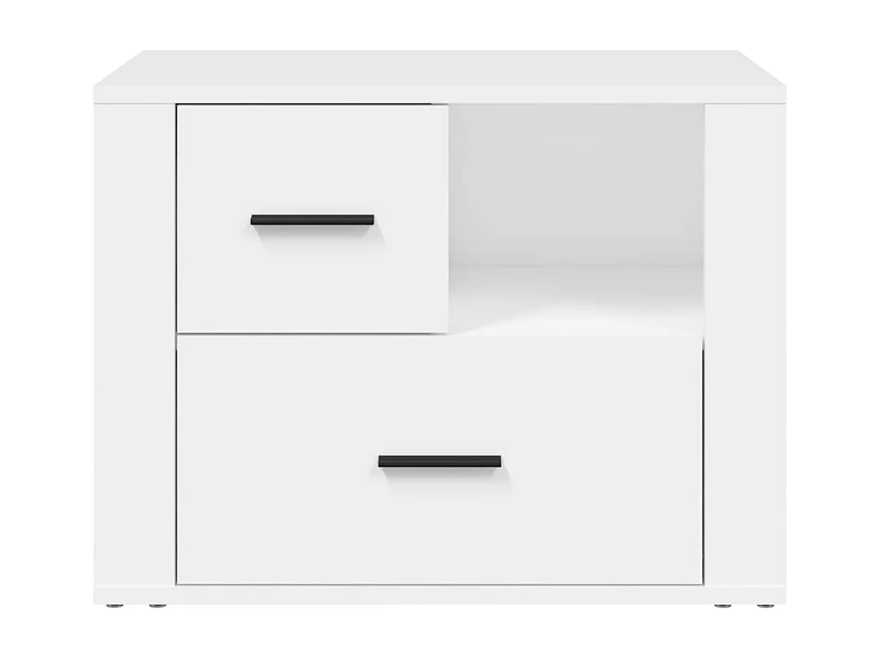 Table de chevet Blanc 60x36x45 cm Bois d'ingénierie