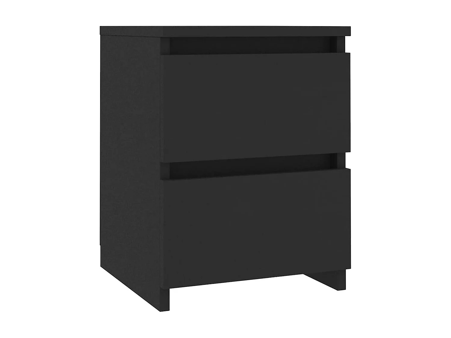 Tables de chevet 2 pcs Noir 30x30x40 cm Bois d'ingénierie