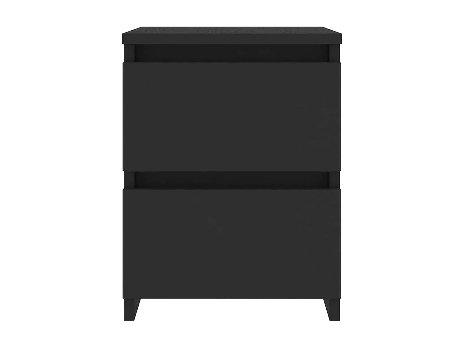 Tables de chevet 2 pcs Noir 30x30x40 cm Bois d'ingénierie