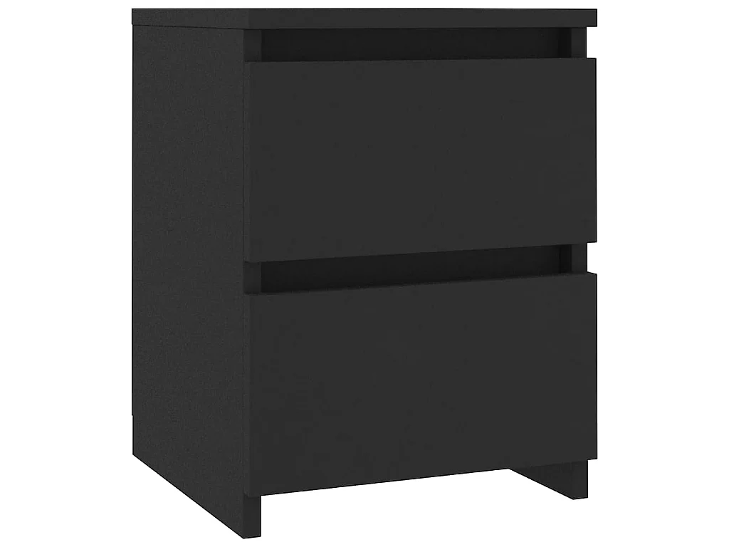 Tables de chevet 2 pcs Noir 30x30x40 cm Bois d'ingénierie