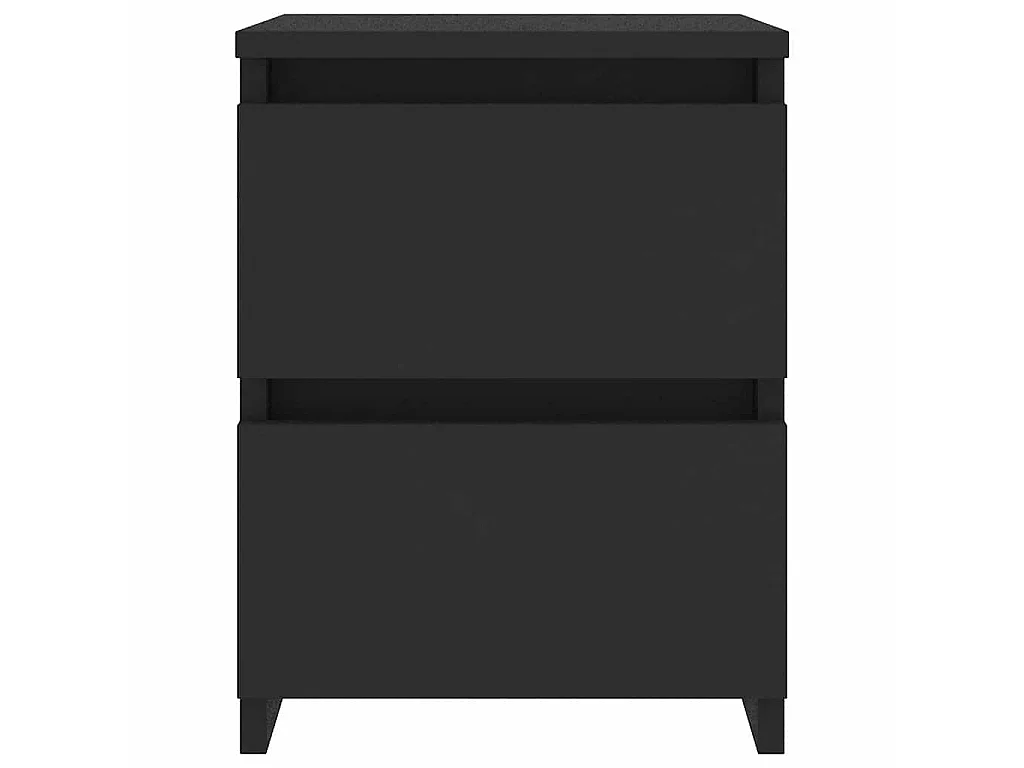 Tables de chevet 2 pcs Noir 30x30x40 cm Bois d'ingénierie