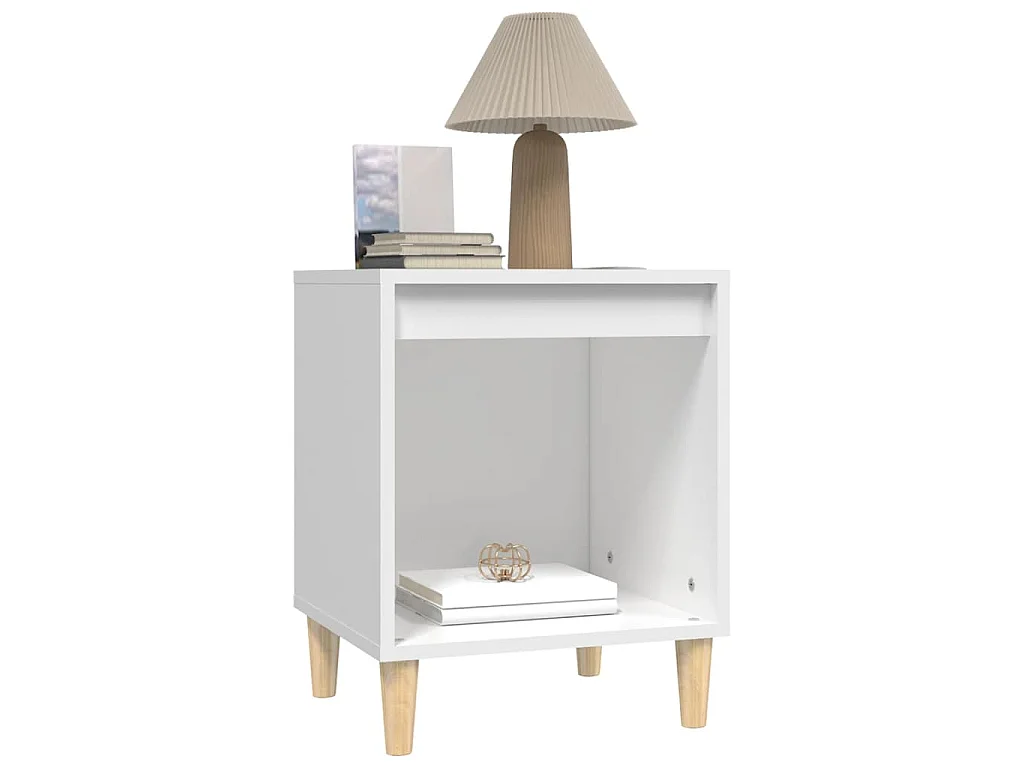 Tables de chevet 2 pcs Blanc 40x35x50 cm