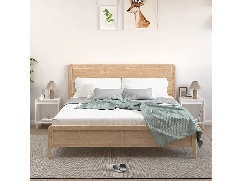 Tables de chevet 2 pcs Blanc 40x35x50 cm