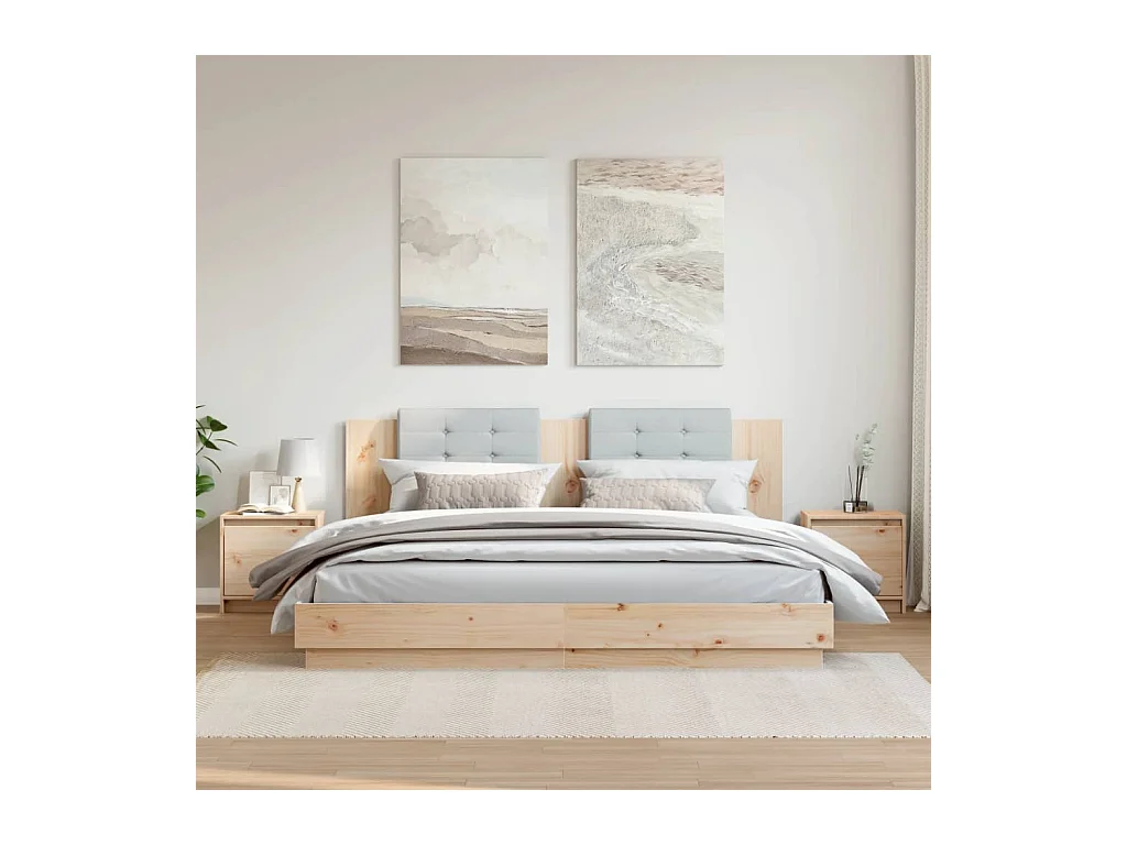 Nachttische 2 Stk. 40x30,5x40 cm Massivholz Kiefer
