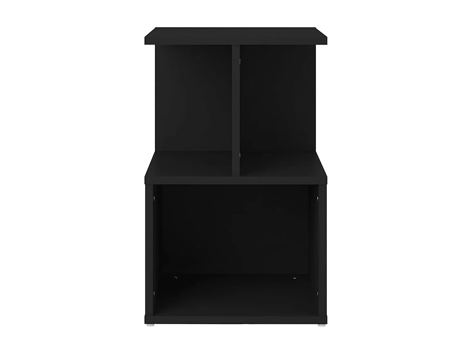 Czarny elegancki stolik nocny 35x35x55 cm drewno inżynieryjne