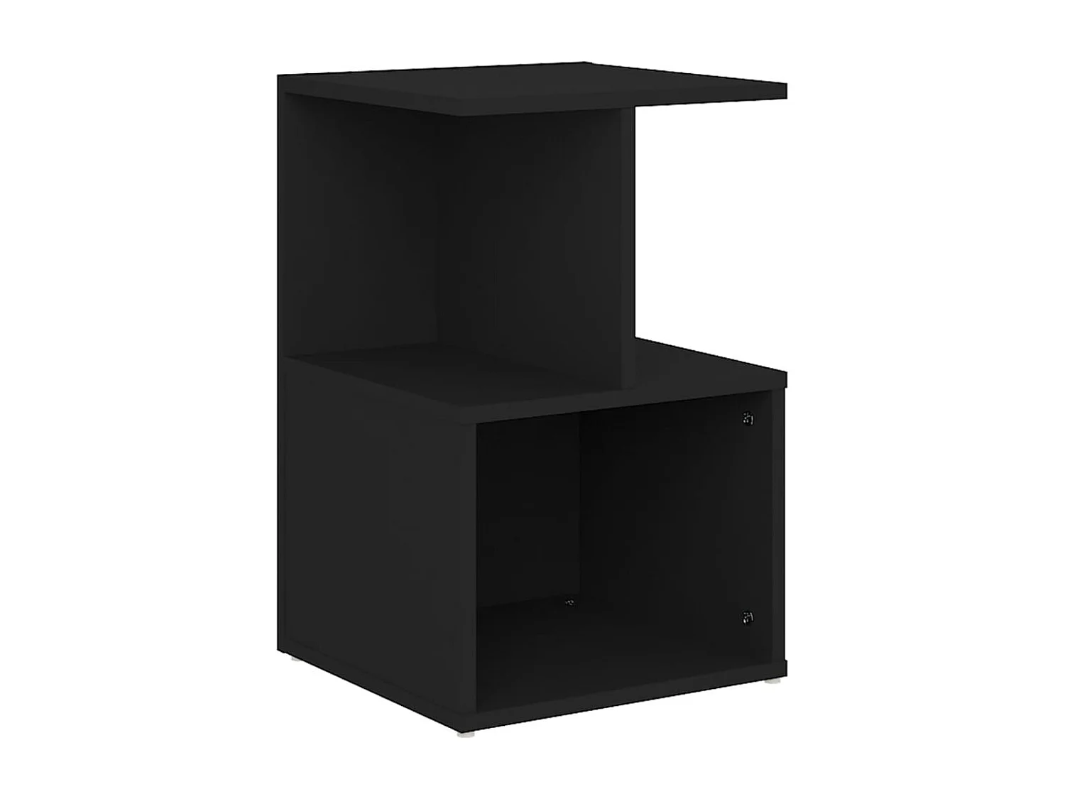 Table de chevet noir 35x35x55 cm bois ingénierie