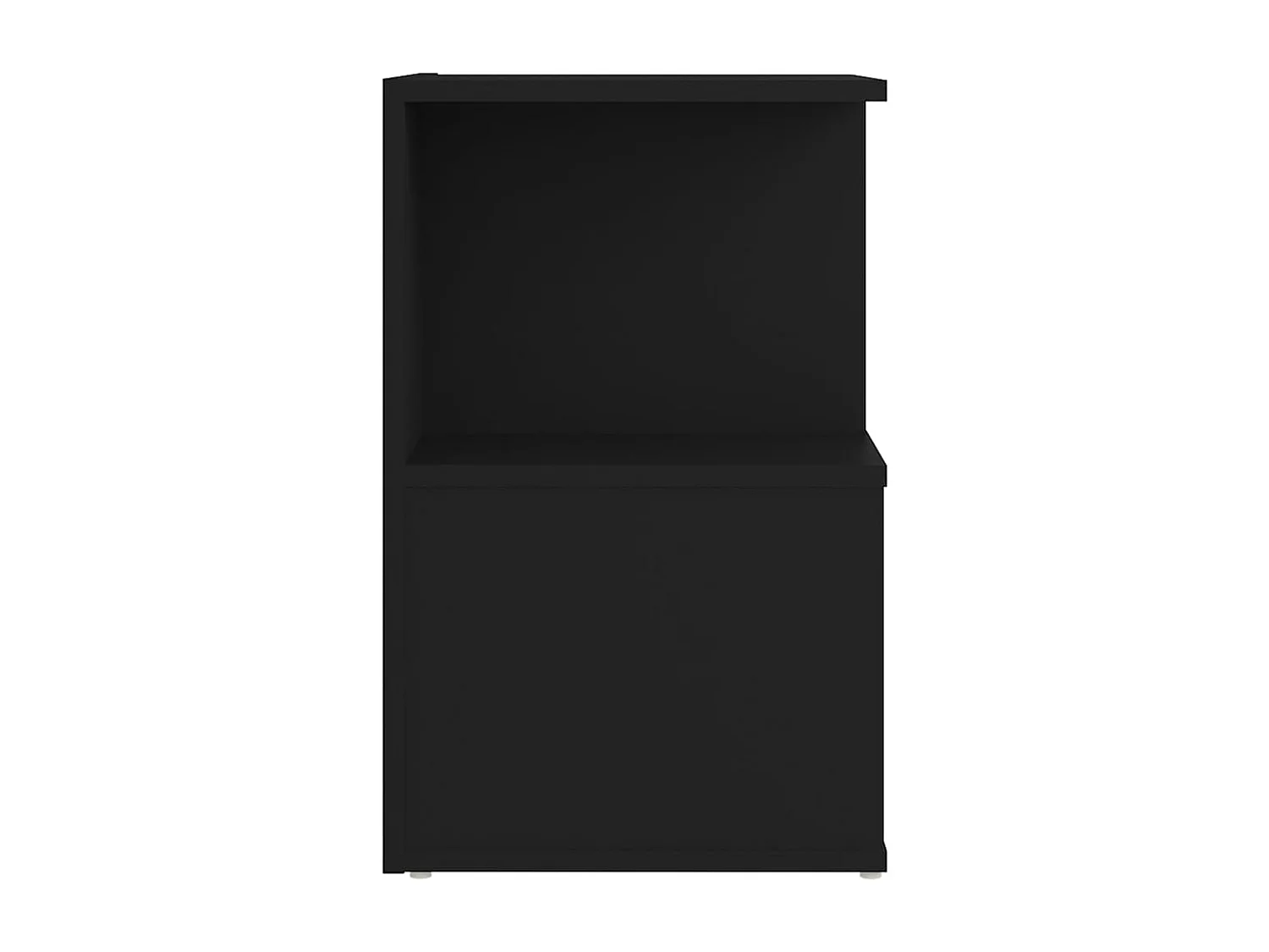 Table de chevet noir 35x35x55 cm bois ingénierie