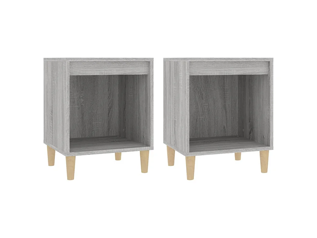 Tables de chevet 2 pcs Sonoma gris 40x35x50 cm