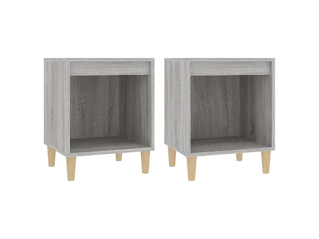 Tables de chevet 2 pcs Sonoma gris 40x35x50 cm
