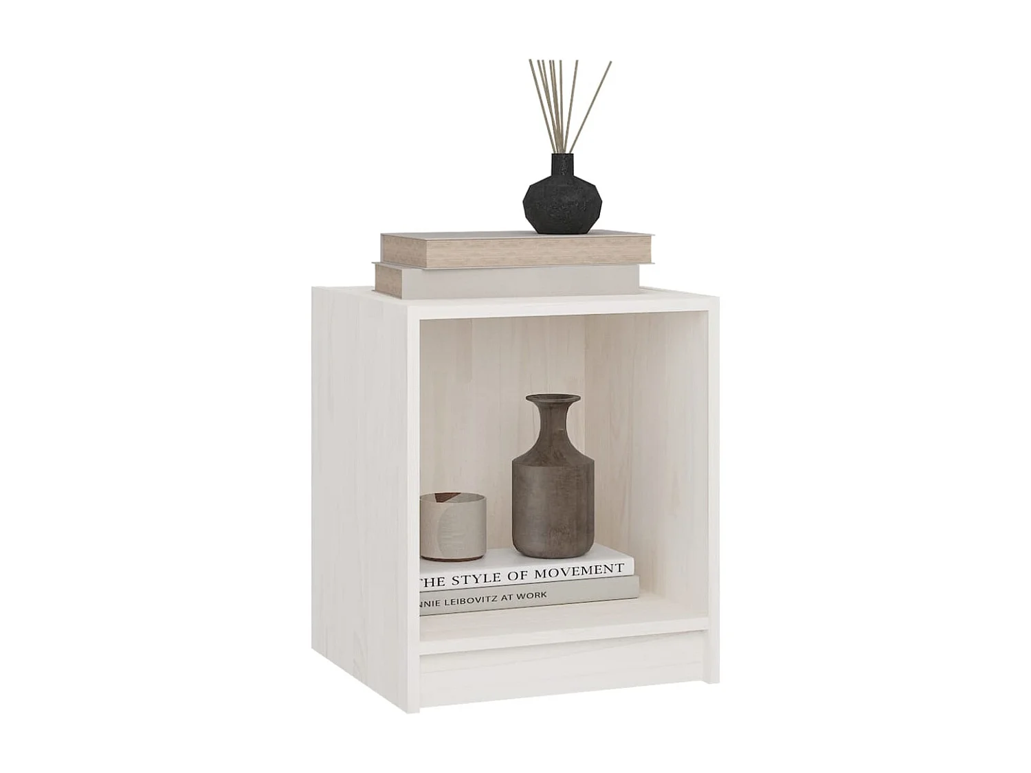 Tables de chevet 2 pcs Blanc 35,5x33,5x41,5 cm Pin massif