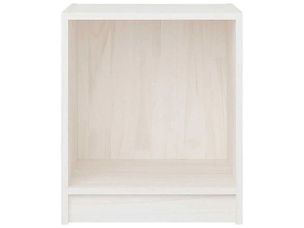 Mesita de noche 2 uds madera de pino blanco 35,5x33,5x41,5 cm