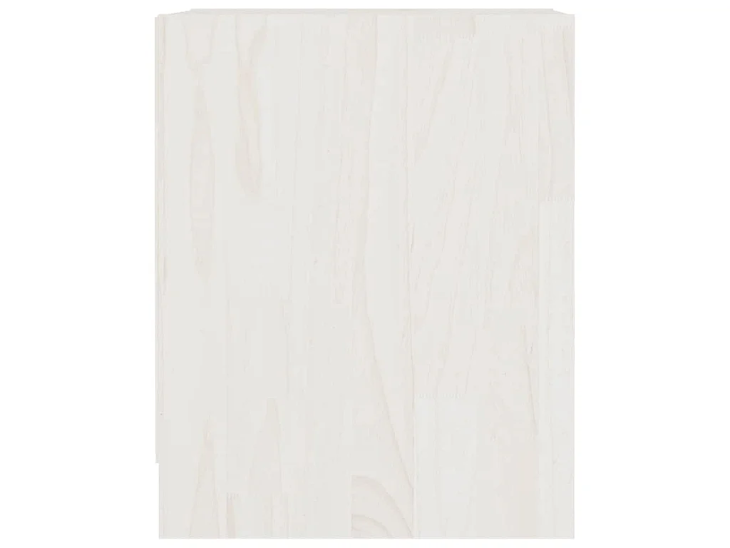 Mesita de noche 2 uds madera de pino blanco 35,5x33,5x41,5 cm
