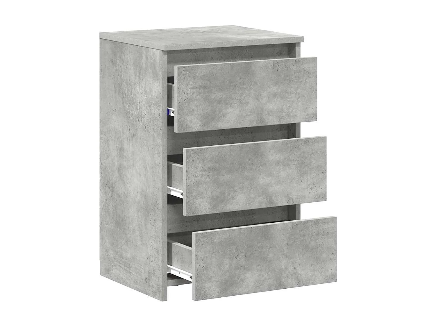 Tables de chevet 2 pcs Gris béton 40x35x62,5 cm Aggloméré