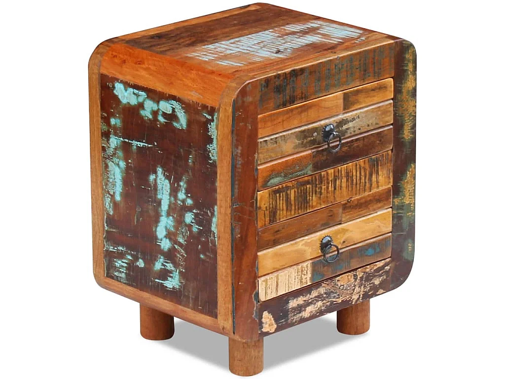 Table de chevet Bois de récupération massif 43x33x51 cm