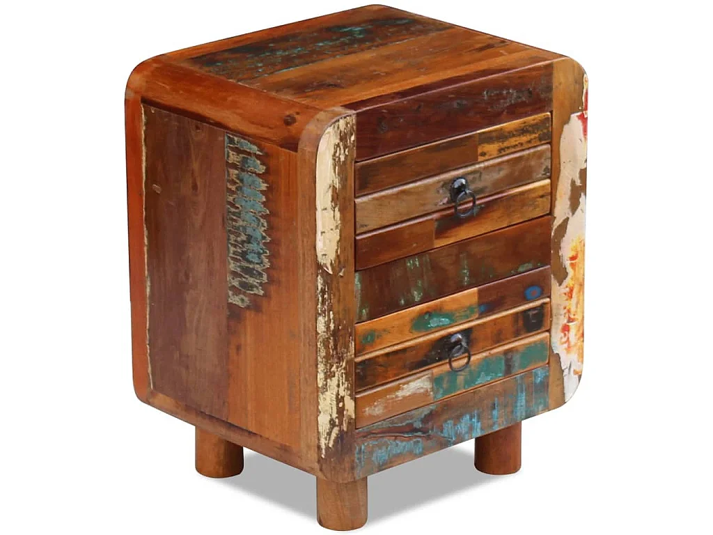 Table de chevet Bois de récupération massif 43x33x51 cm