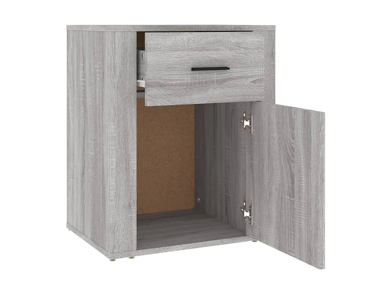 Mesa cabeceira 50x36x60 cm derivados madeira cinzento sonoma