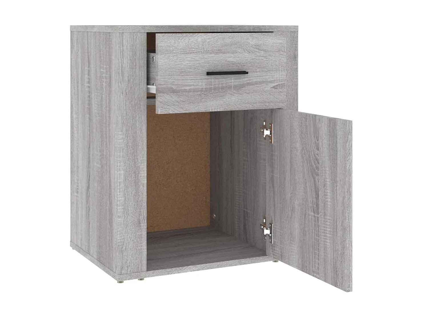 Mesa cabeceira 50x36x60 cm derivados madeira cinzento sonoma