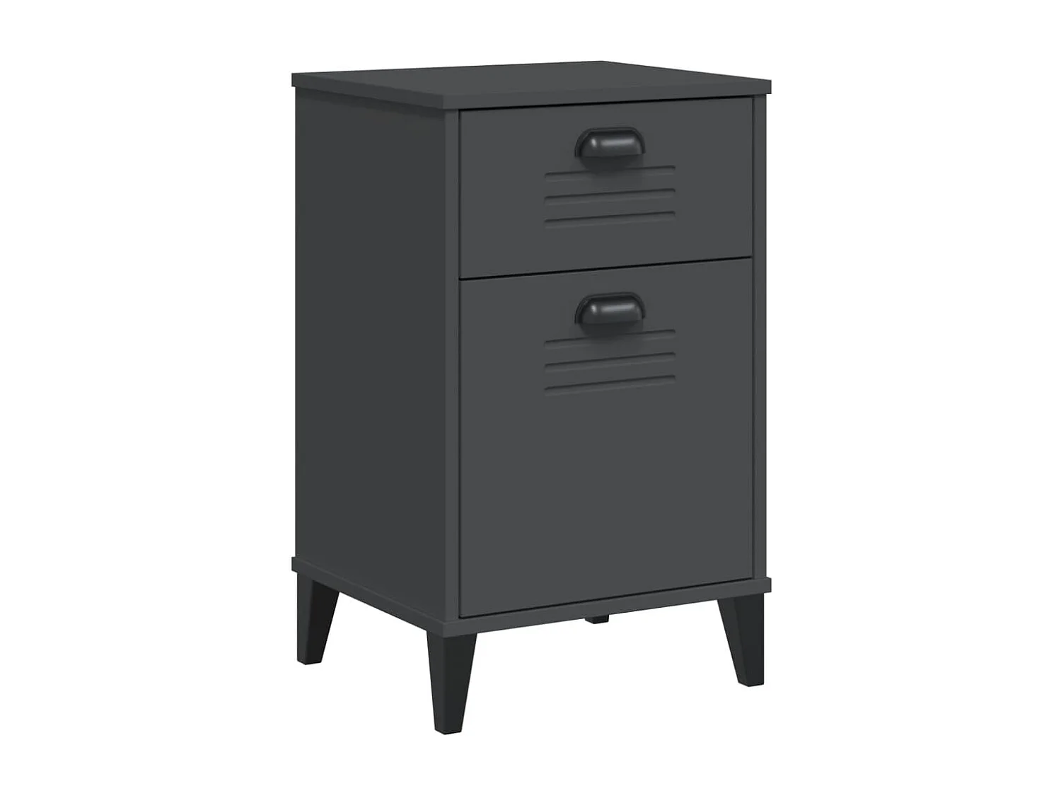 Mesa de cabeceira VIKEN derivados de madeira cinzento antracite