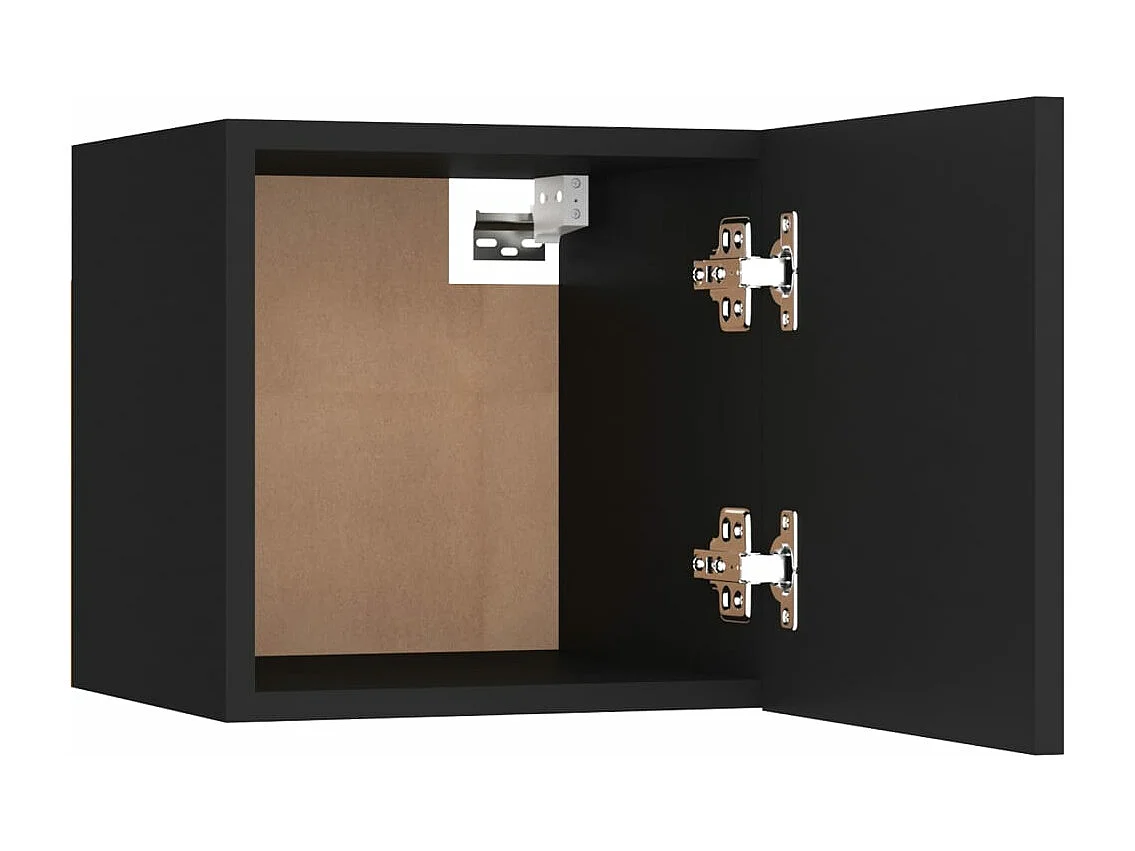 Mesas de cabeceira 2 pcs 30,5x30x30 cm derivados madeira preto